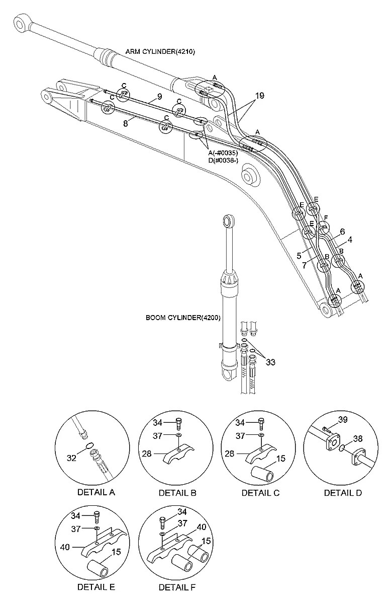 31N4-50231 Escavadeira de esteiras Hyundai R140LC-7