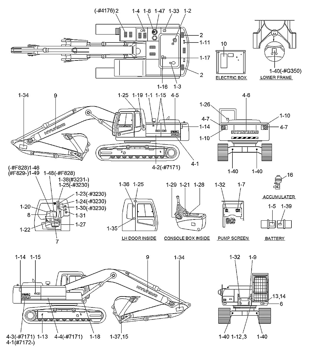 94N6-00104 Escavadeira de esteiras Hyundai R210LC-7