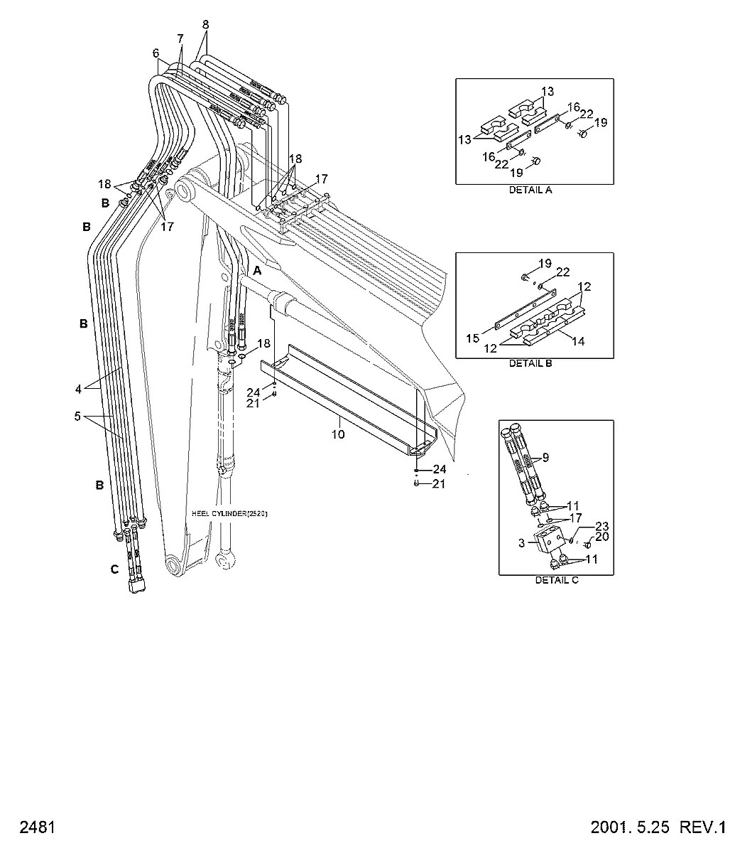 P913-167062 Equipamento florestal Hyundai 42HDLL