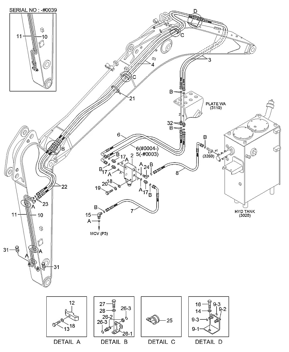 P915-047028 Escavadeira de esteiras Hyundai R125LCR-9A