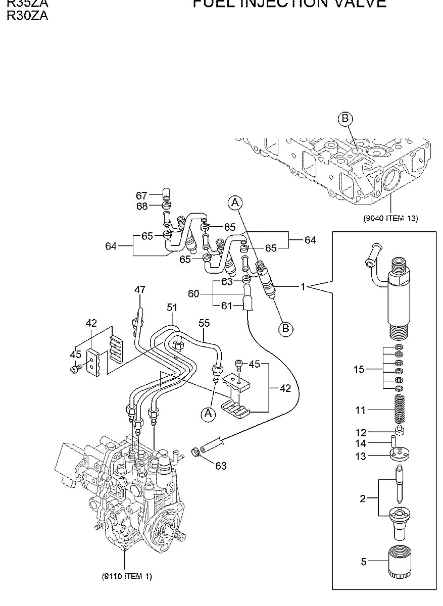 129486-59551 Escavadeira de esteiras Hyundai R35Z-9A