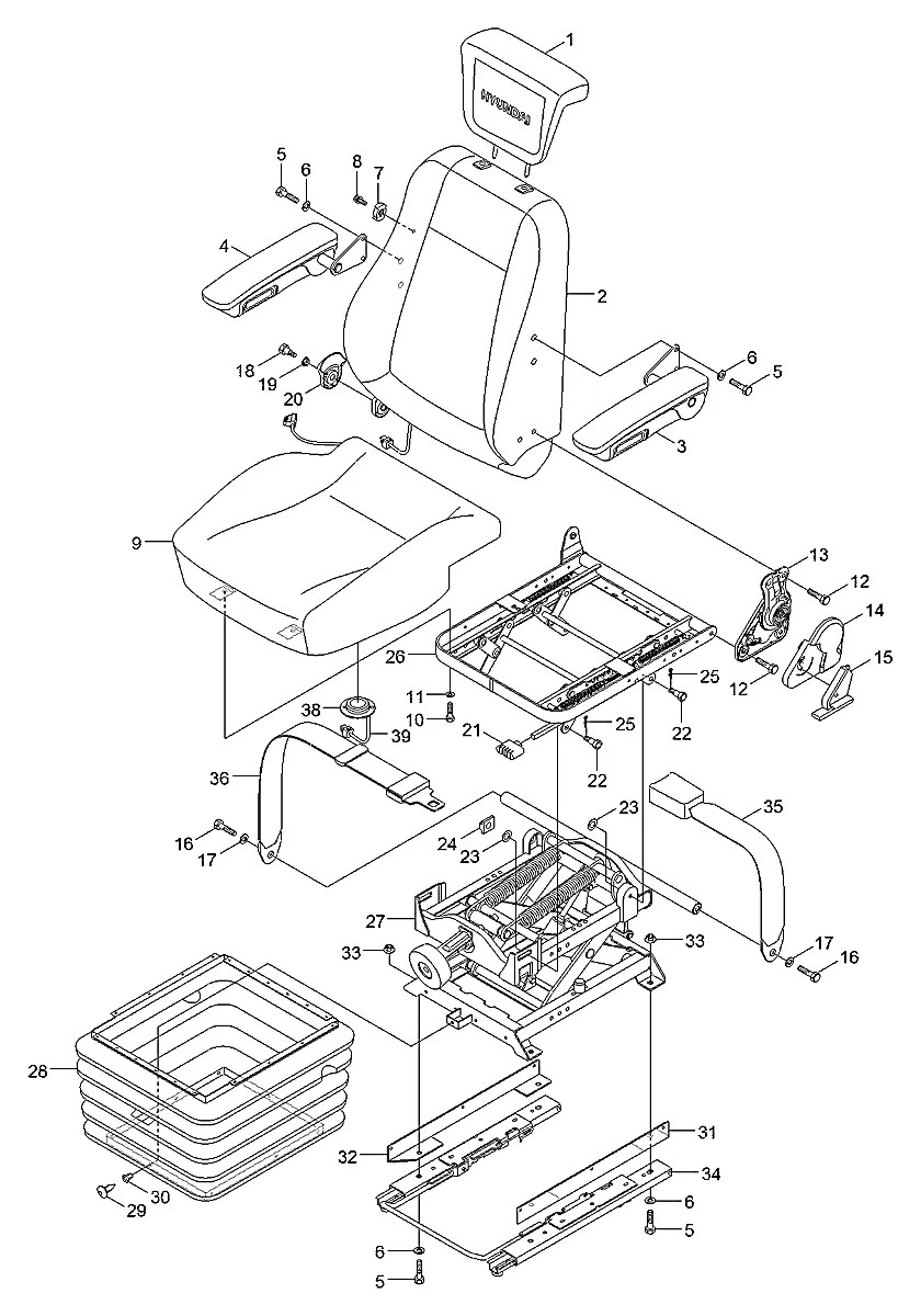 71LB-33041 Empilhadeira Hyundai 100-120-135-160D-7