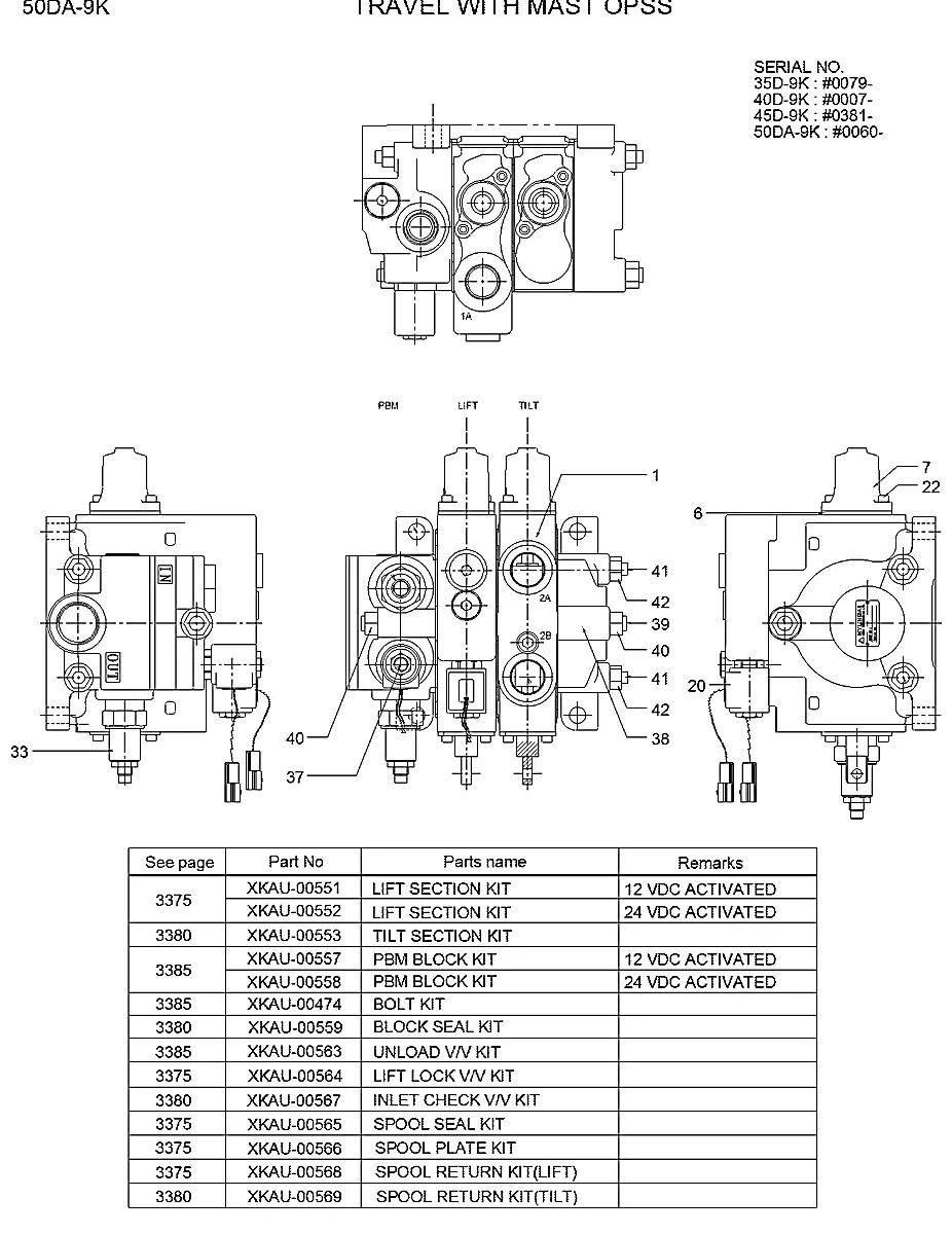 XKAU-00564 Empilhadeira Hyundai 35-40-45-50DA-9K