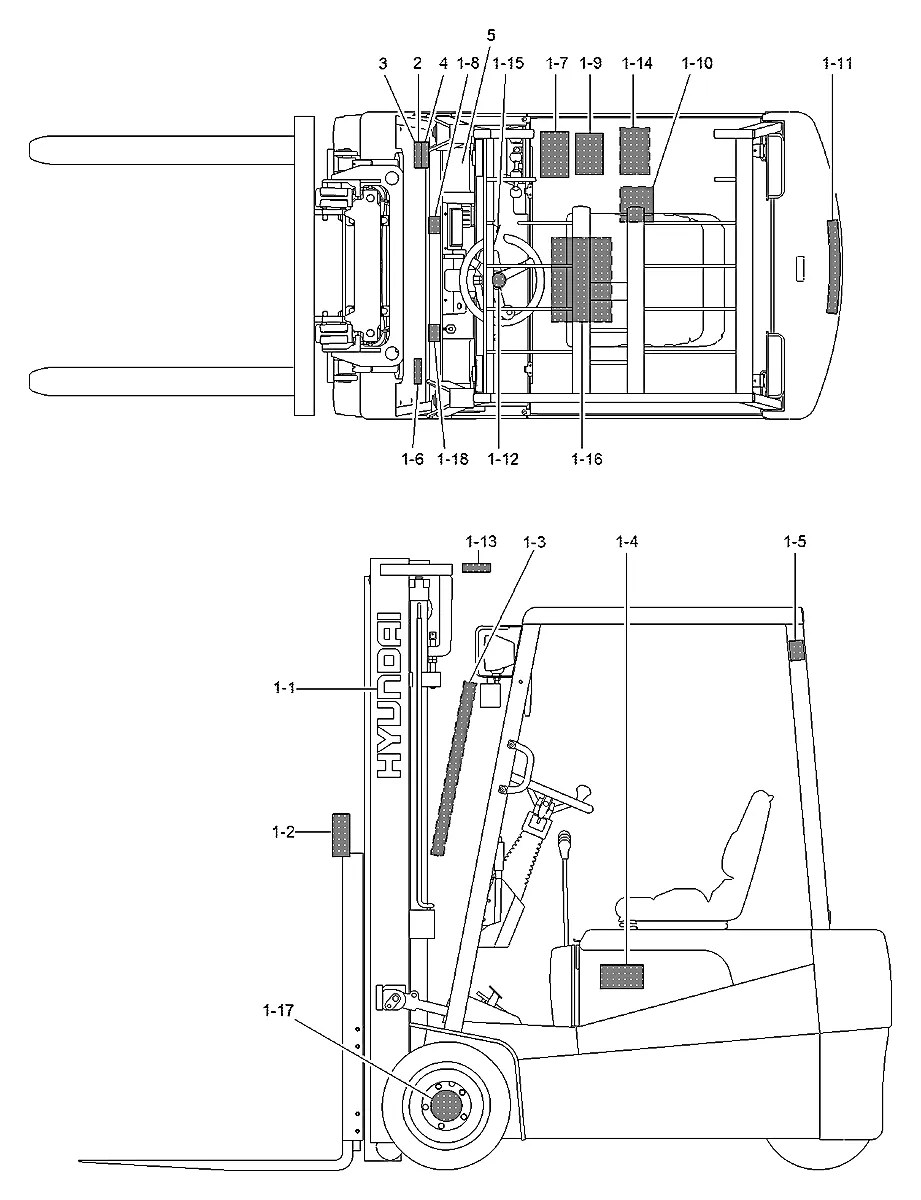 2D0900101 Empilhadeira Hyundai HBF18T