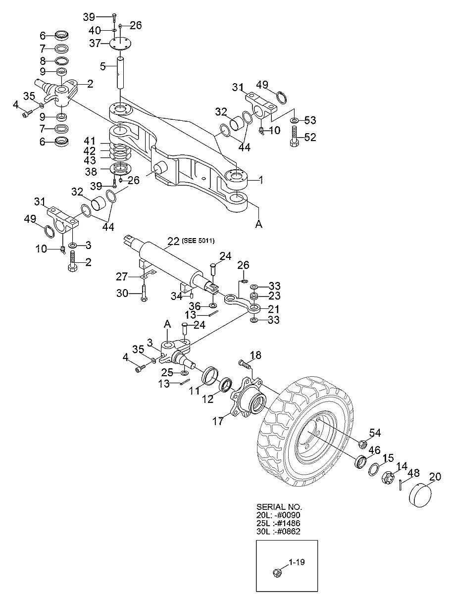 81HA-50080 Empilhadeira Hyundai 20-25-30L-7