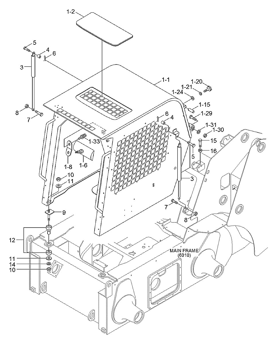 11S1-3017-DA Mini carregadeira Hyundai HSL650-7