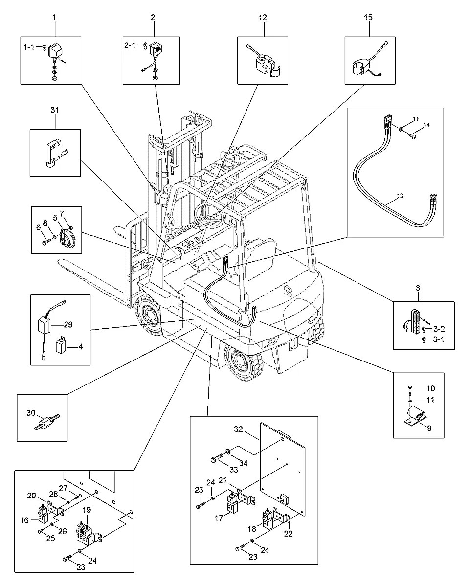 310008060-02 Empilhadeira Hyundai HBF15-E