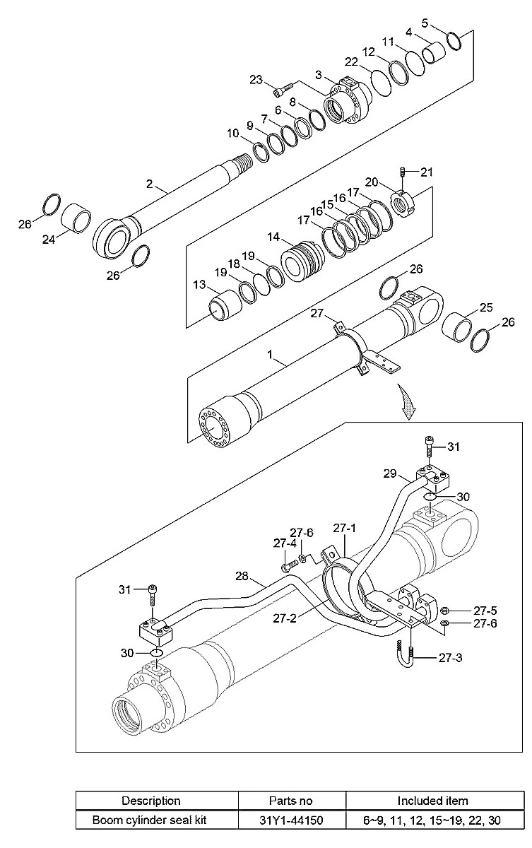 S732-085030 Escavadeira de esteiras Hyundai RD220LC-9