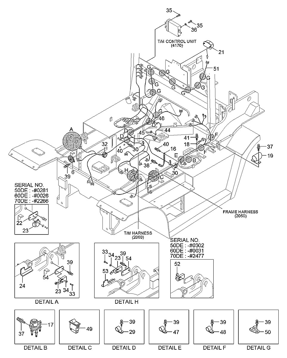 2BFQ-30210 Empilhadeira Hyundai 50-60-70D-7E
