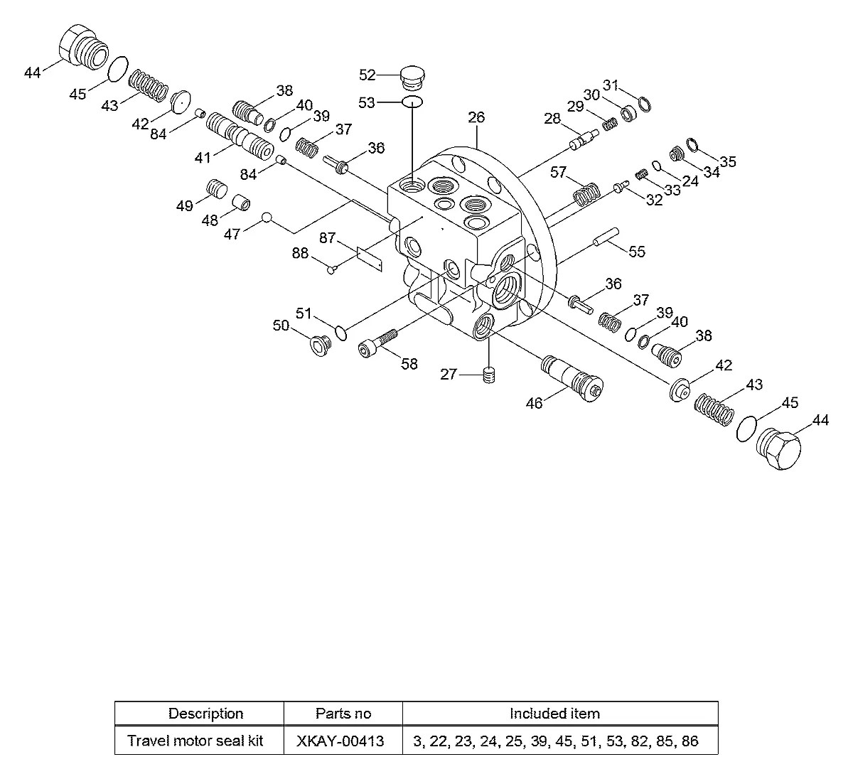 XKAY-02242 Escavadeira de esteiras Hyundai R55-9