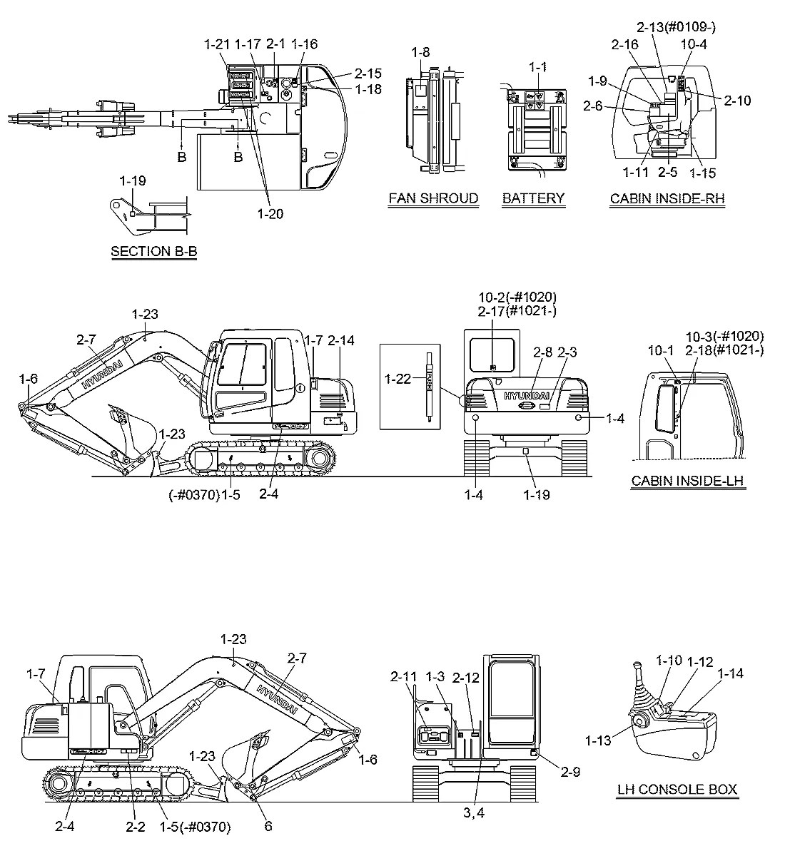 91N1-10731 Escavadeira de esteiras Hyundai R80-7