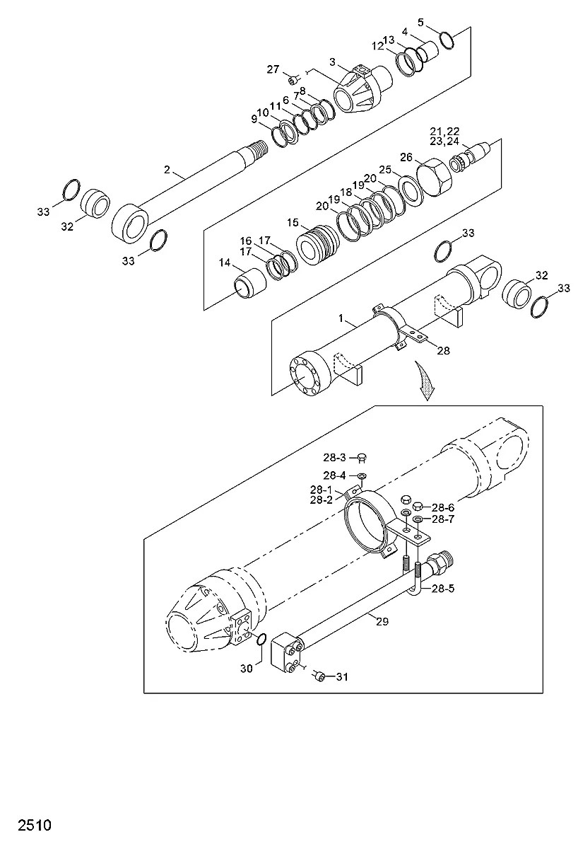 31Y1-16570 Equipamento florestal Hyundai 42HDLL