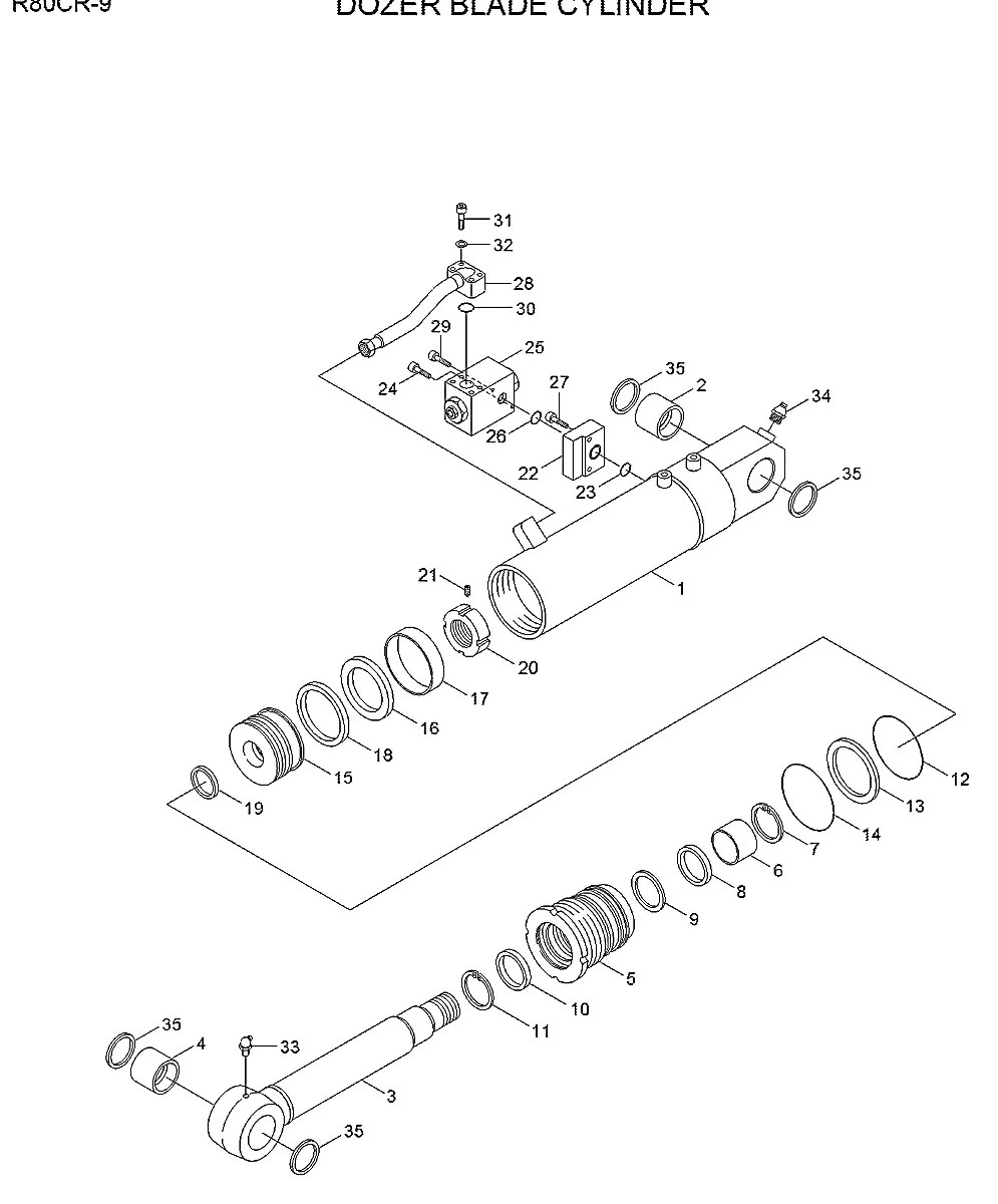 XKCD-01629 Escavadeira de esteiras Hyundai R80CR-9