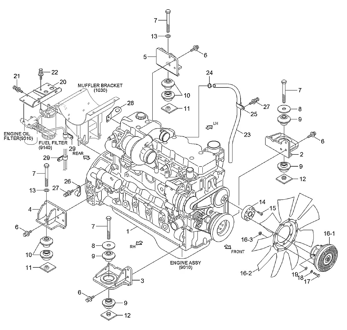 11Q6-01200 Escavadeira de esteiras Hyundai R235LCR-9