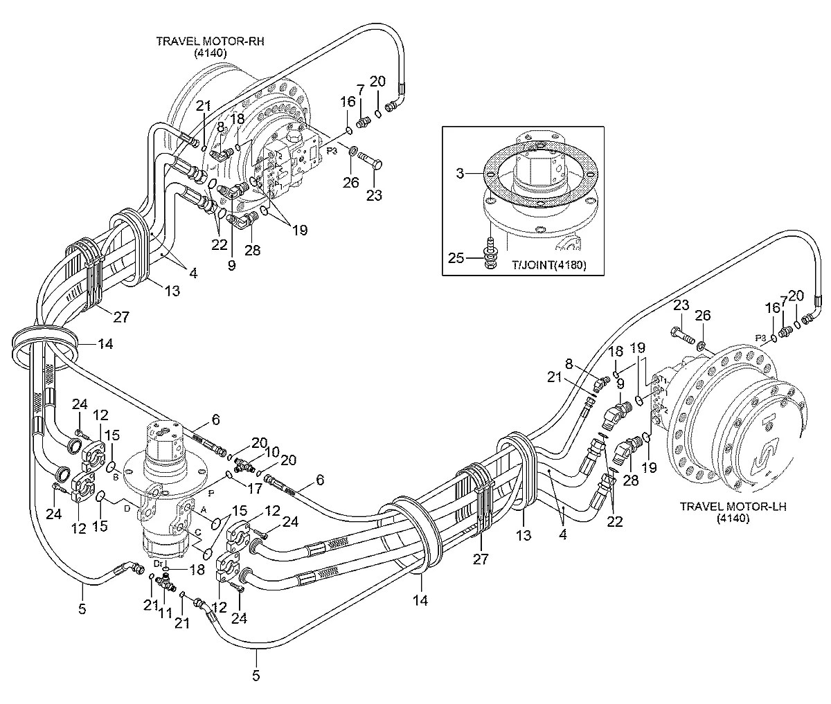 31Q4-41060 Escavadeira de esteiras Hyundai RB140LC-9S