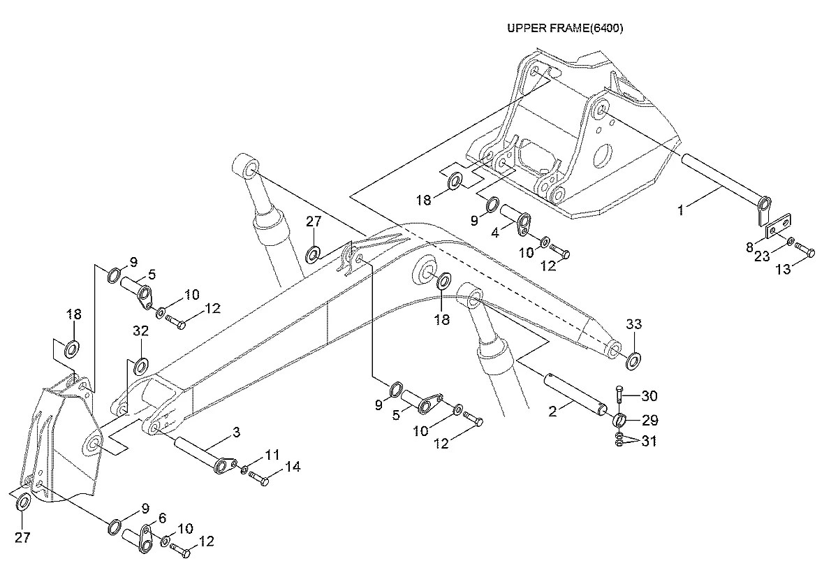 61N6-11010-AS Escavadeira de esteiras Hyundai RC215C-7