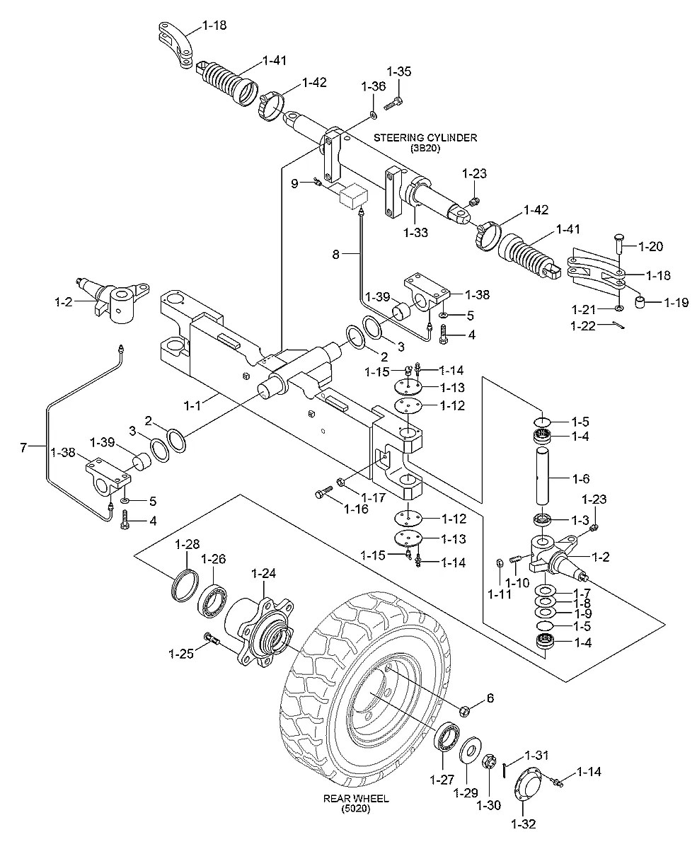 81FQ-50103 Empilhadeira Hyundai 60-70L-7A