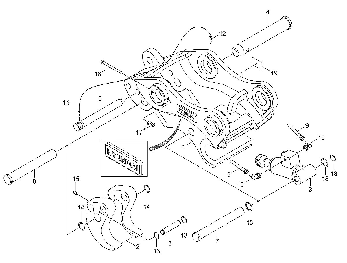 32QB-95240G9 Escavadeira de esteiras Hyundai HX520 L