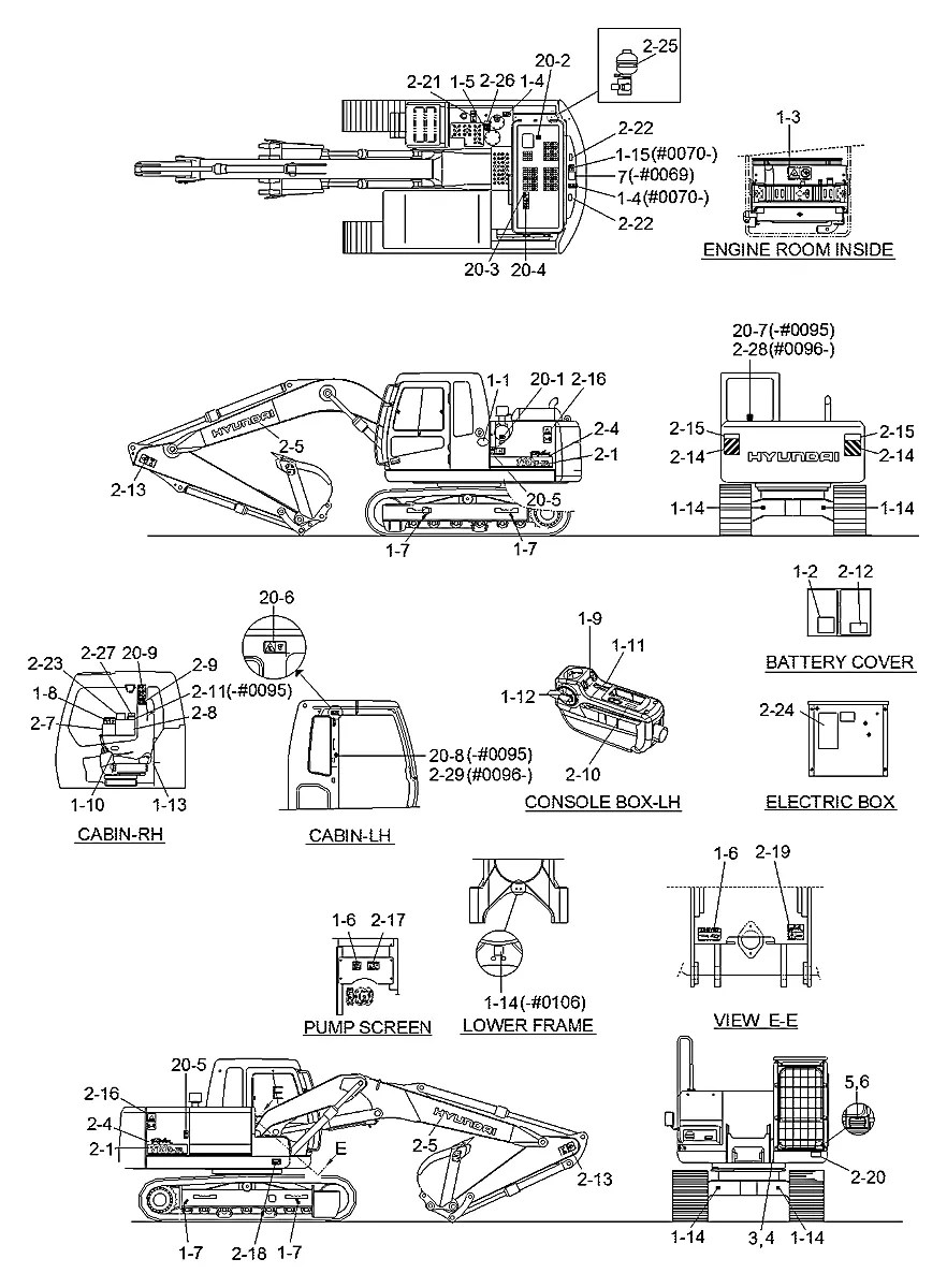 93N3-03130 Escavadeira de esteiras Hyundai R110-7A