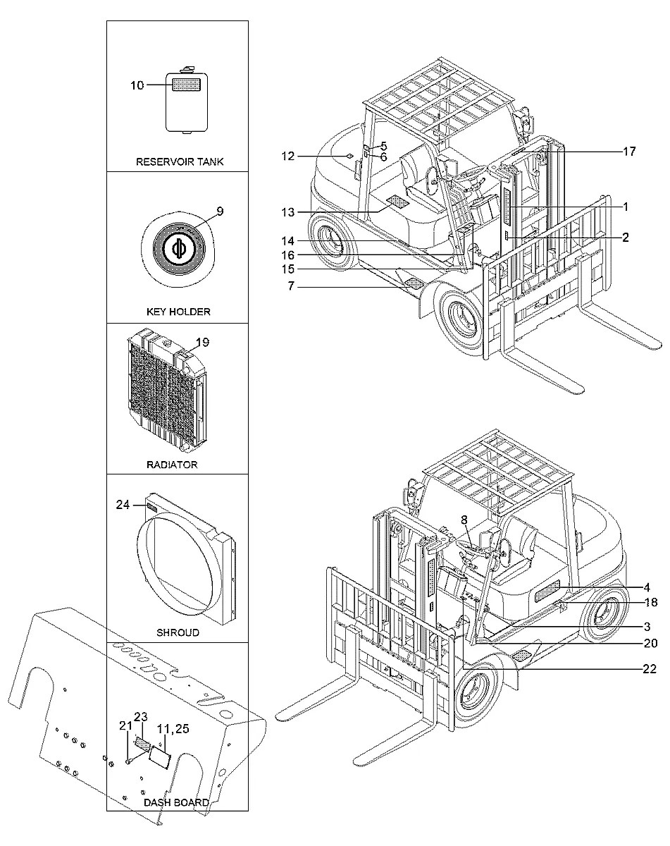 2D2000110 Empilhadeira Hyundai HDF35A-II