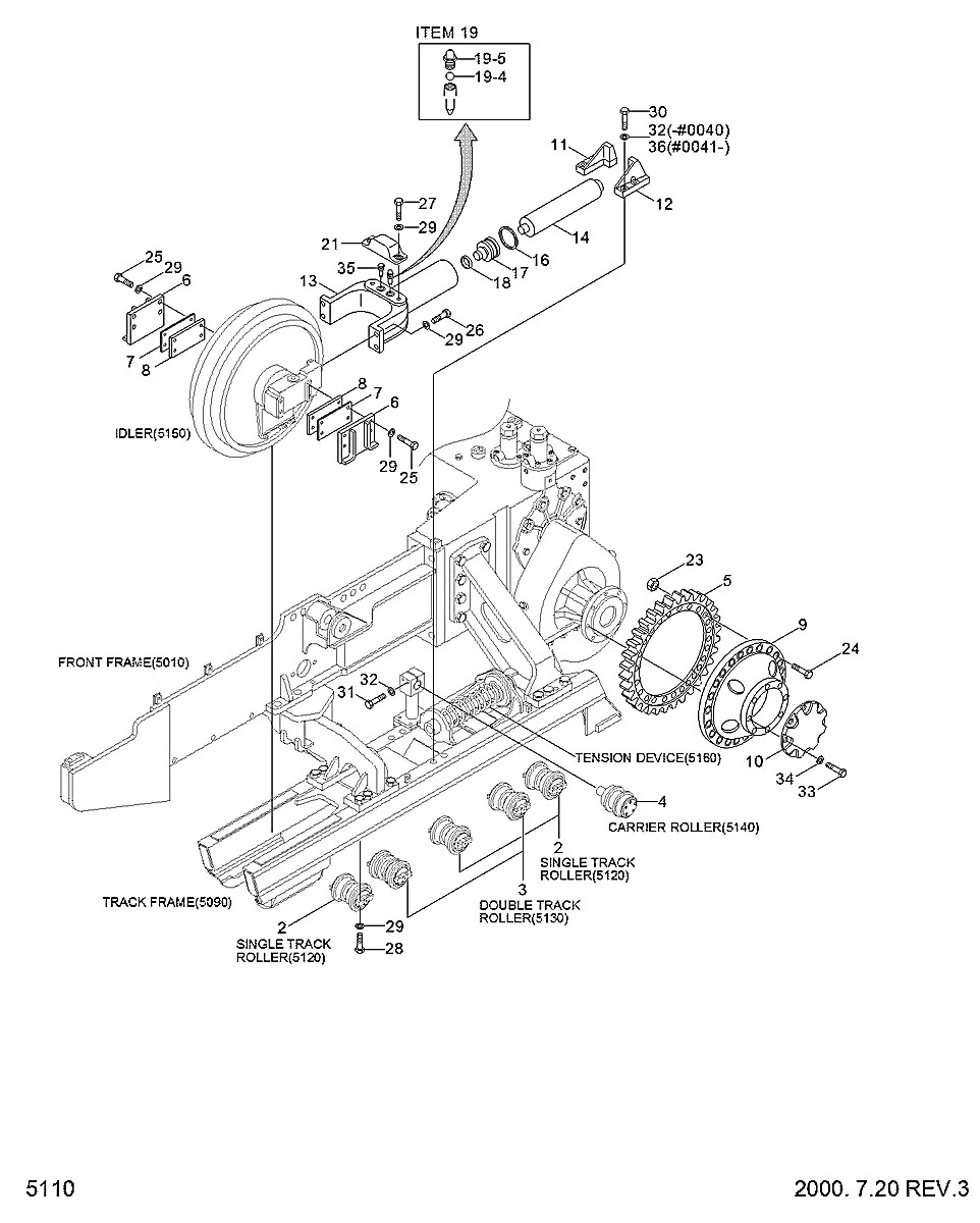 85D1-70020 Trator de esteira Hyundai H70-LGP