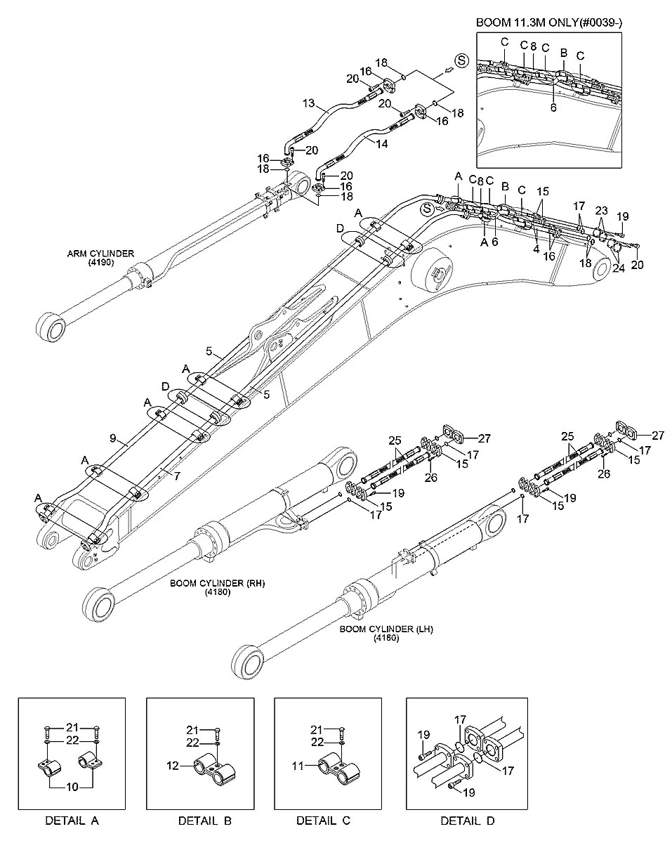 P700-247443 Escavadeira de esteiras Hyundai R800LC-7A
