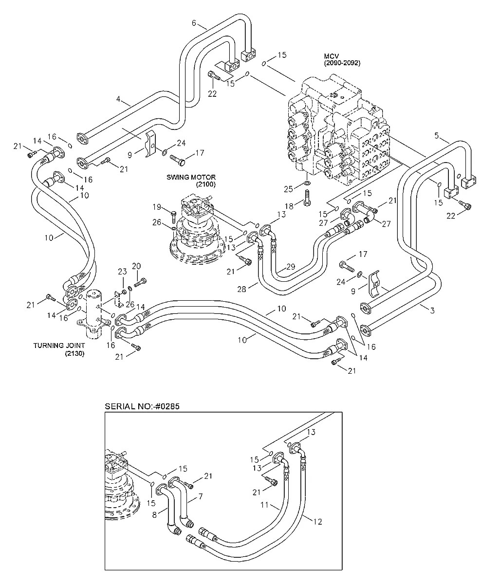 P663-127310 Equipamento florestal Hyundai R290RB-3