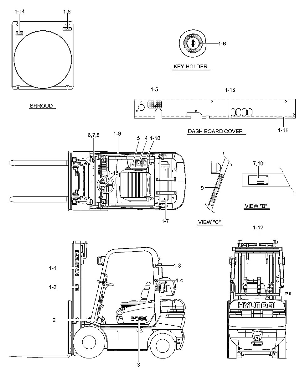 F21701100 Empilhadeira Hyundai HLF18-II