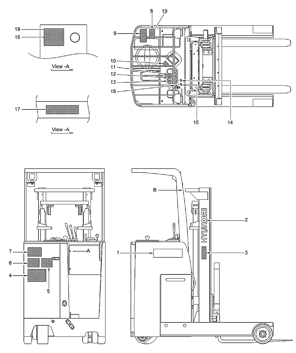 2D1100140 Empilhadeira Hyundai HBR15-II