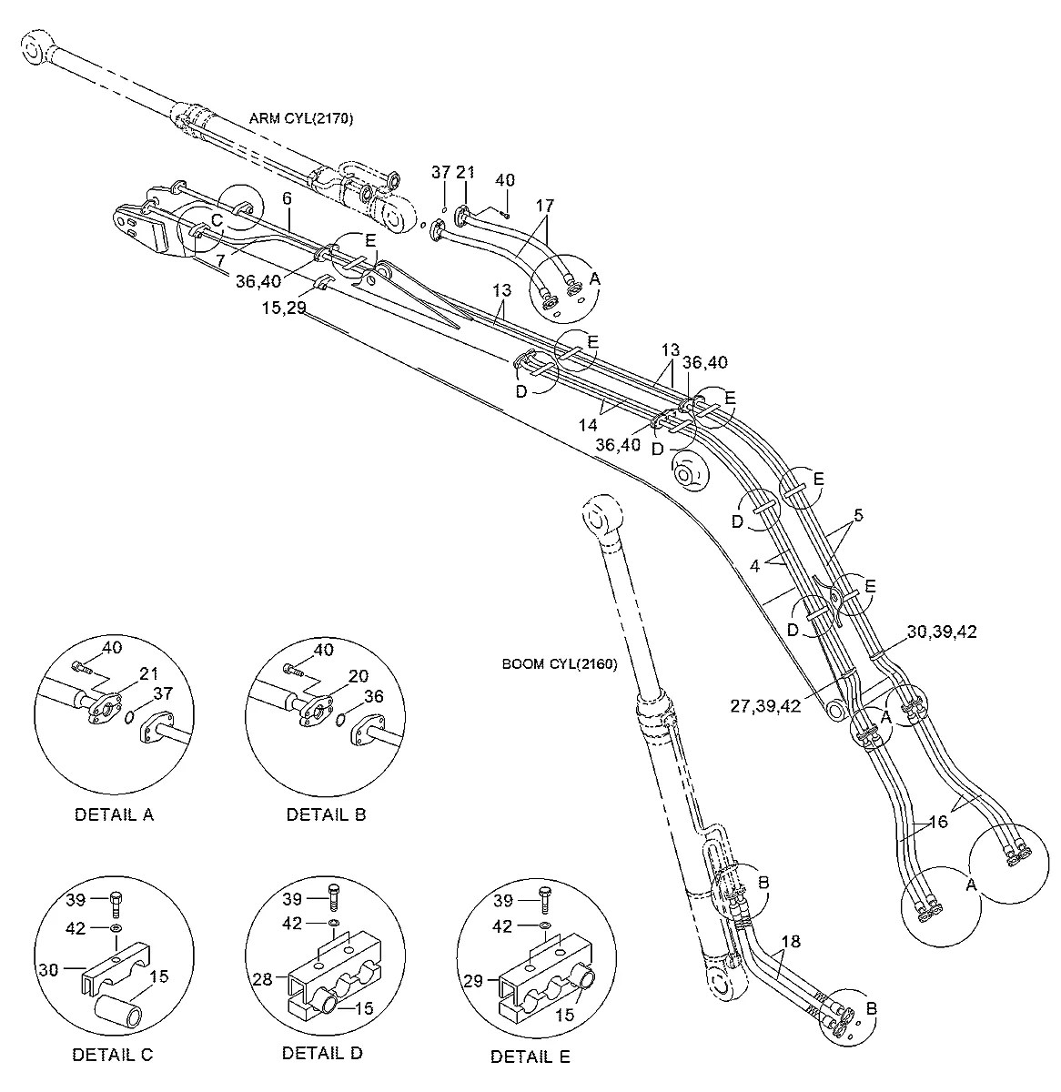 P681-167323 Escavadeira de esteiras Hyundai R210LC-3H