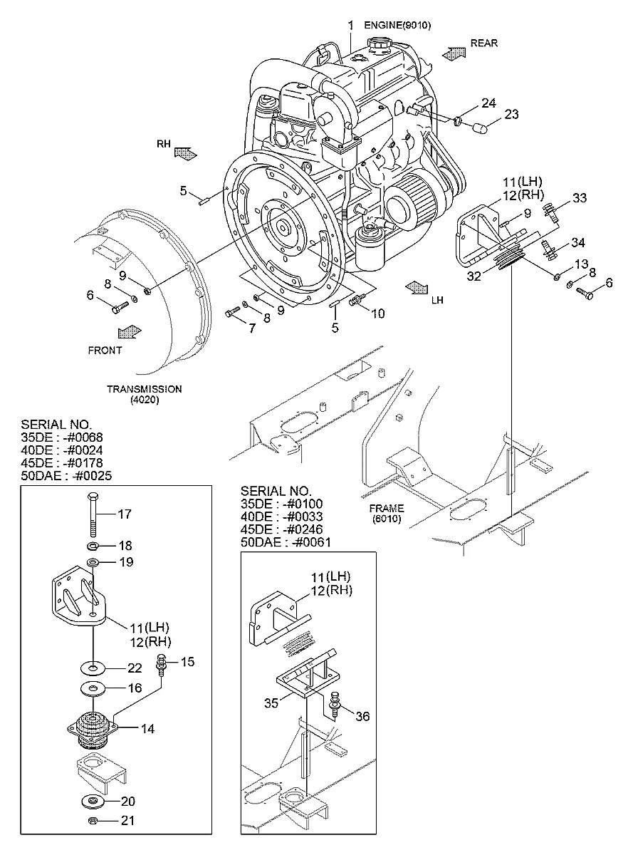 11FV-66100 Empilhadeira Hyundai 35-40-45D-7E