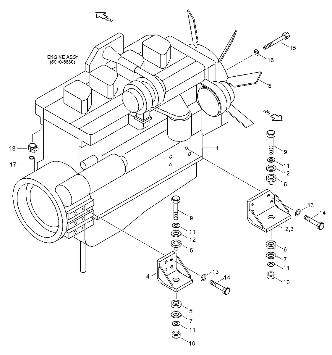 11E9-02040 Equipamento florestal Hyundai R290RB-3