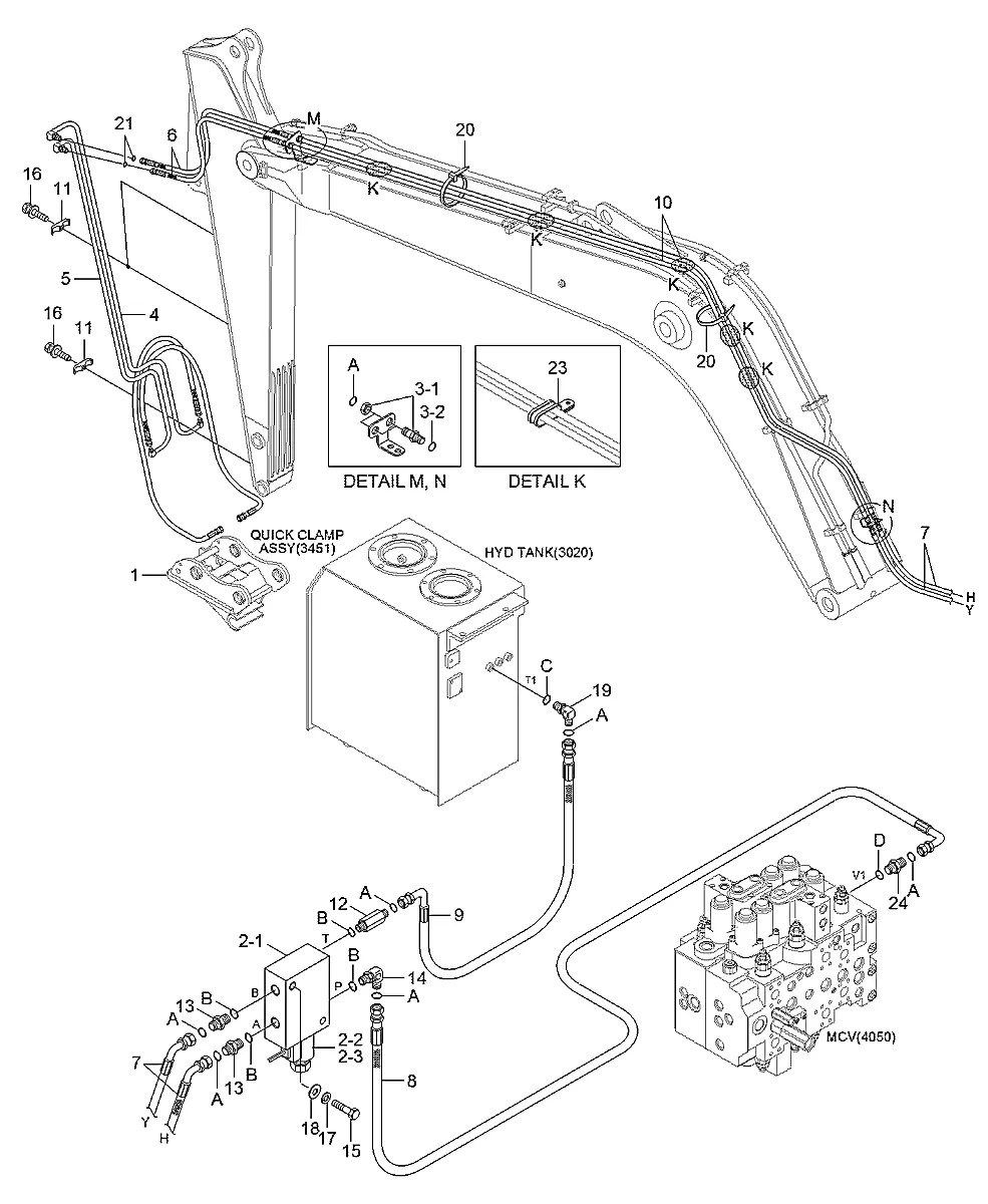 P915-048033 Escavadeira de esteiras Hyundai RB220LC-9S