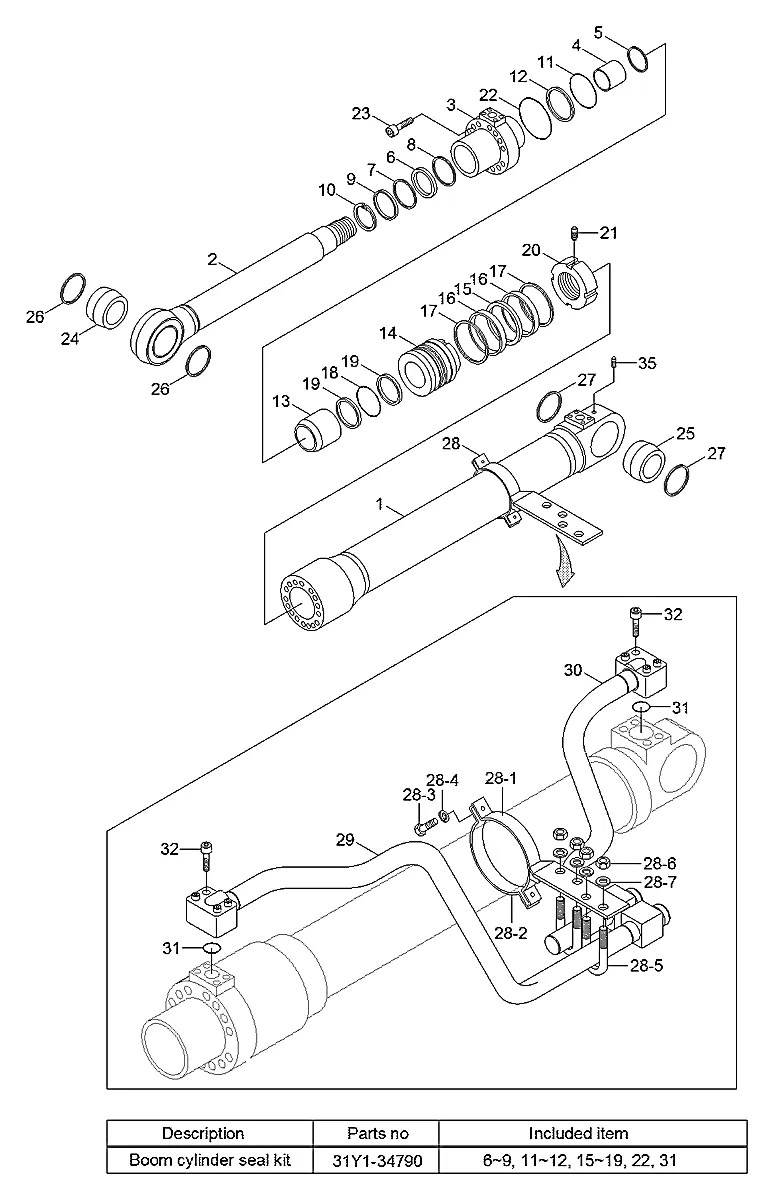 31Q5-50113 Escavadeira de rodas Hyundai R170W-9S
