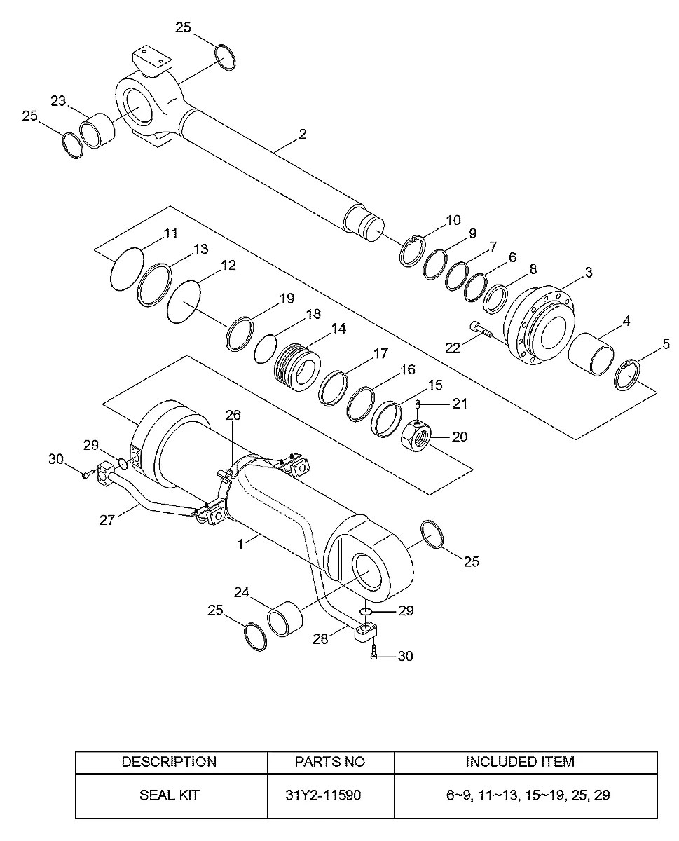 31Y2-14041 Pá-carregadeira Hyundai HL770-F