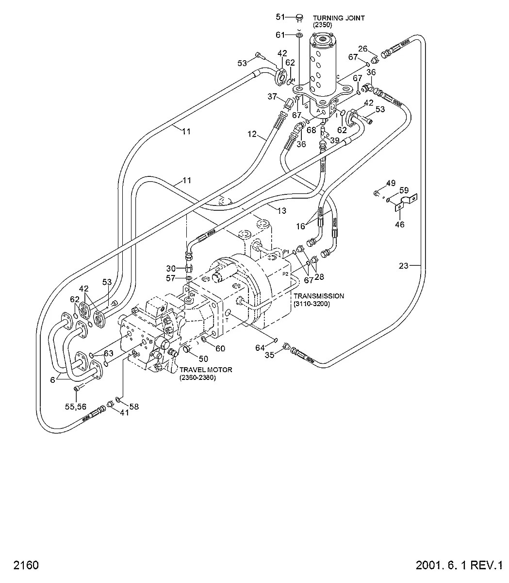 P010-210001 Escavadeira de rodas Hyundai R95W-3