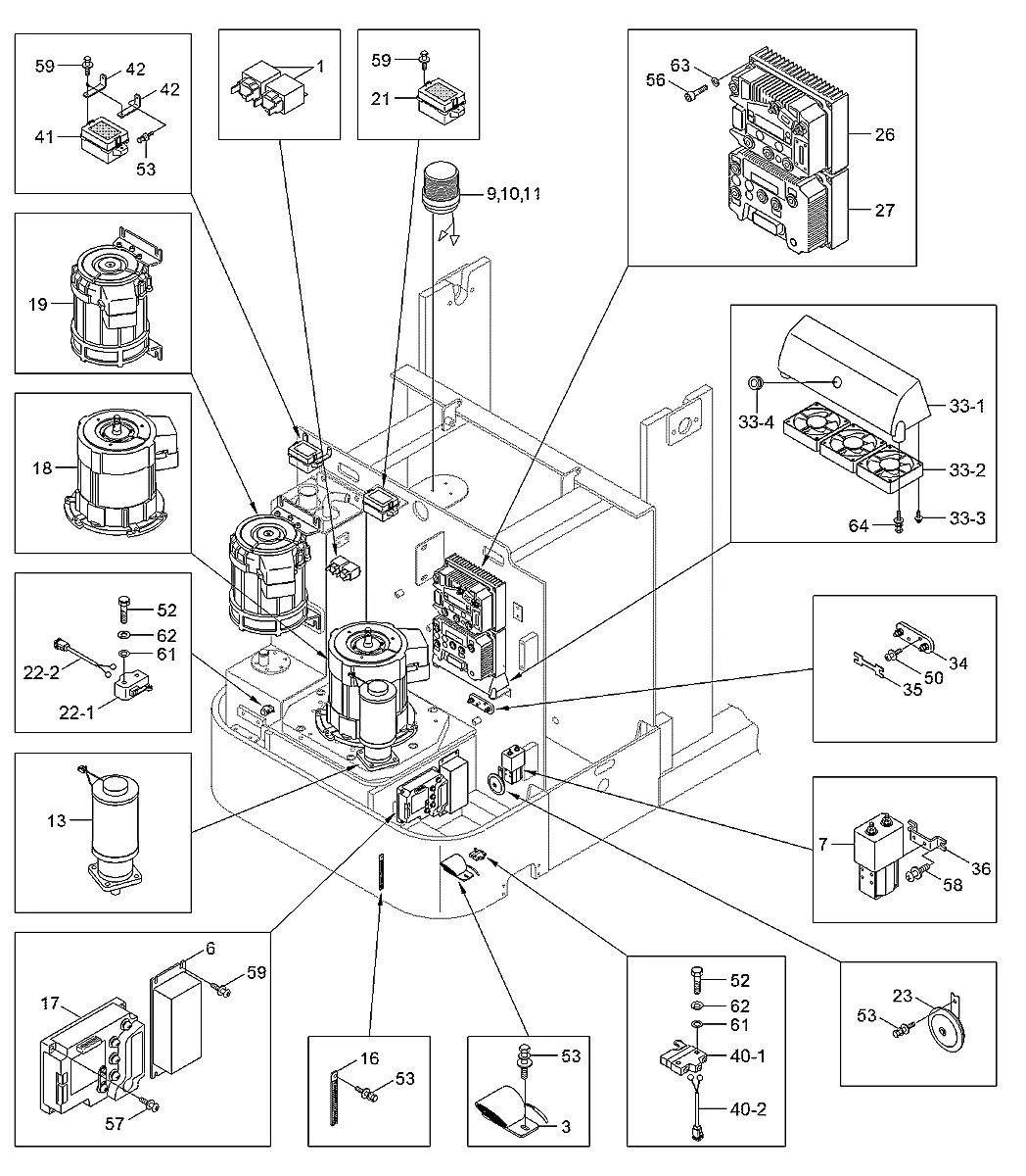 21M8-00080 Empilhadeira Hyundai 10-13BOP-7