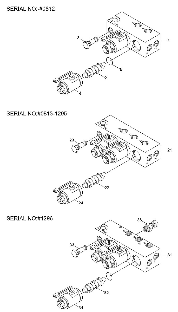 31E9-22101BLOCK Escavadeira de esteiras Hyundai R290LC-3H