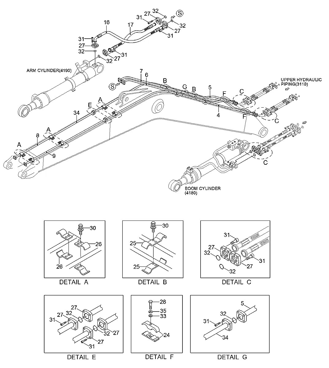 P680-168325DS Escavadeira de esteiras Hyundai R300LC-9SH