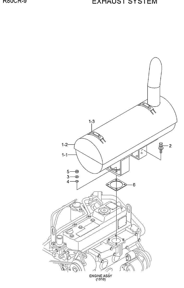 11ML-30012 Escavadeira de esteiras Hyundai R80CR-9