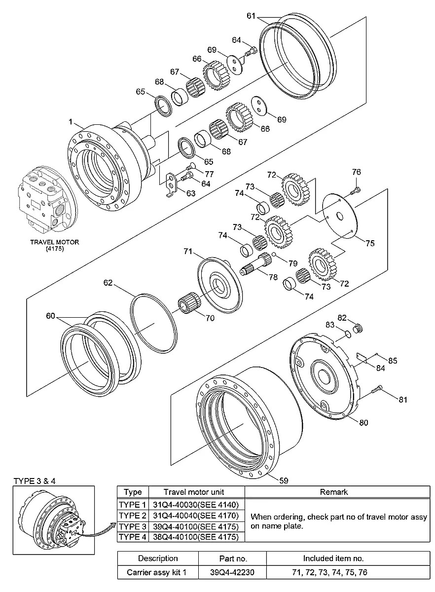 39Q4-42210 Escavadeira de esteiras Hyundai RB140LC-9S