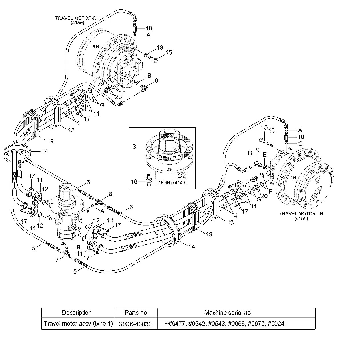P980-167348DS Escavadeira de esteiras Hyundai R210LC-9