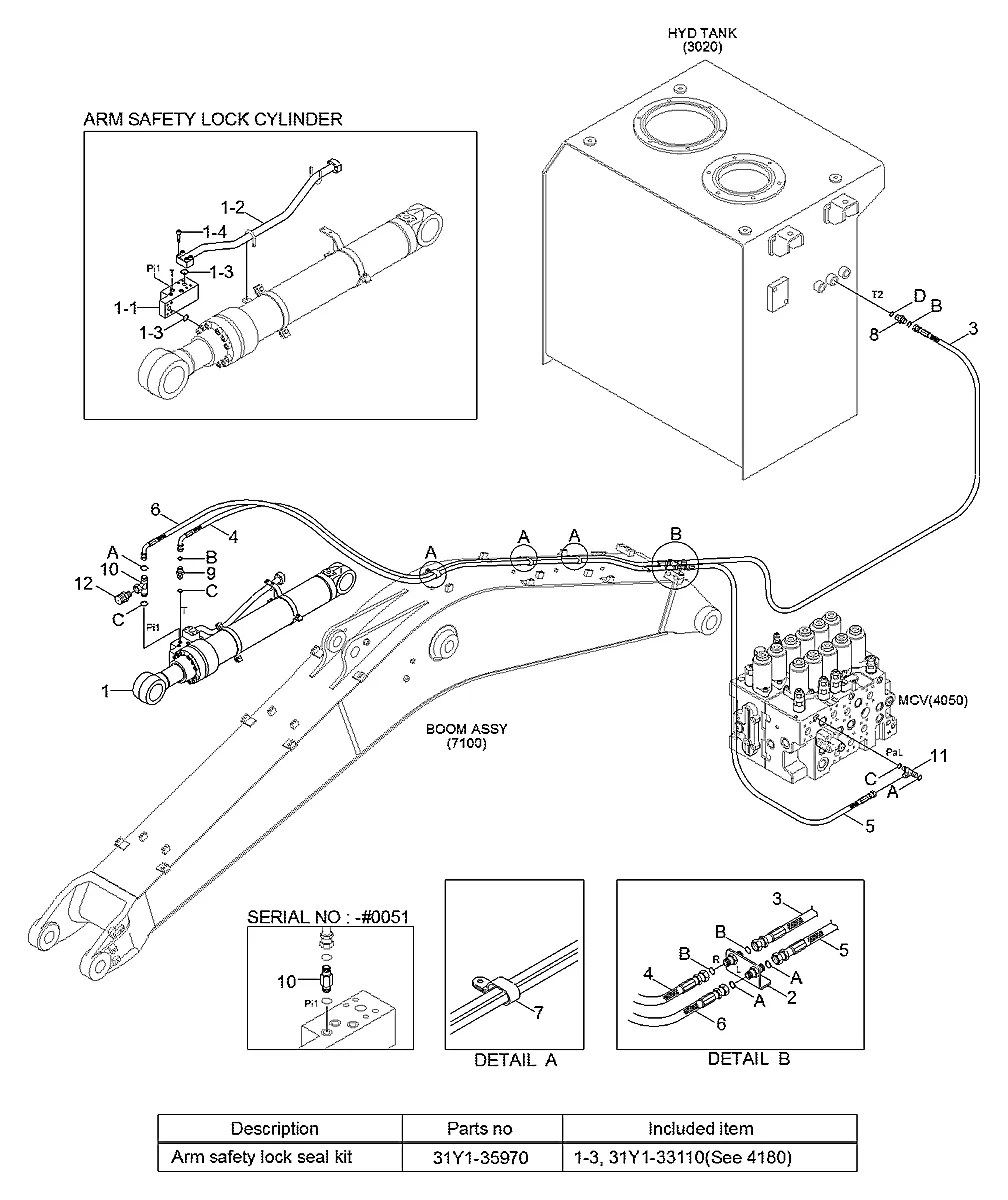31Q9-55032 Escavadeira de esteiras Hyundai R330LC-9SH