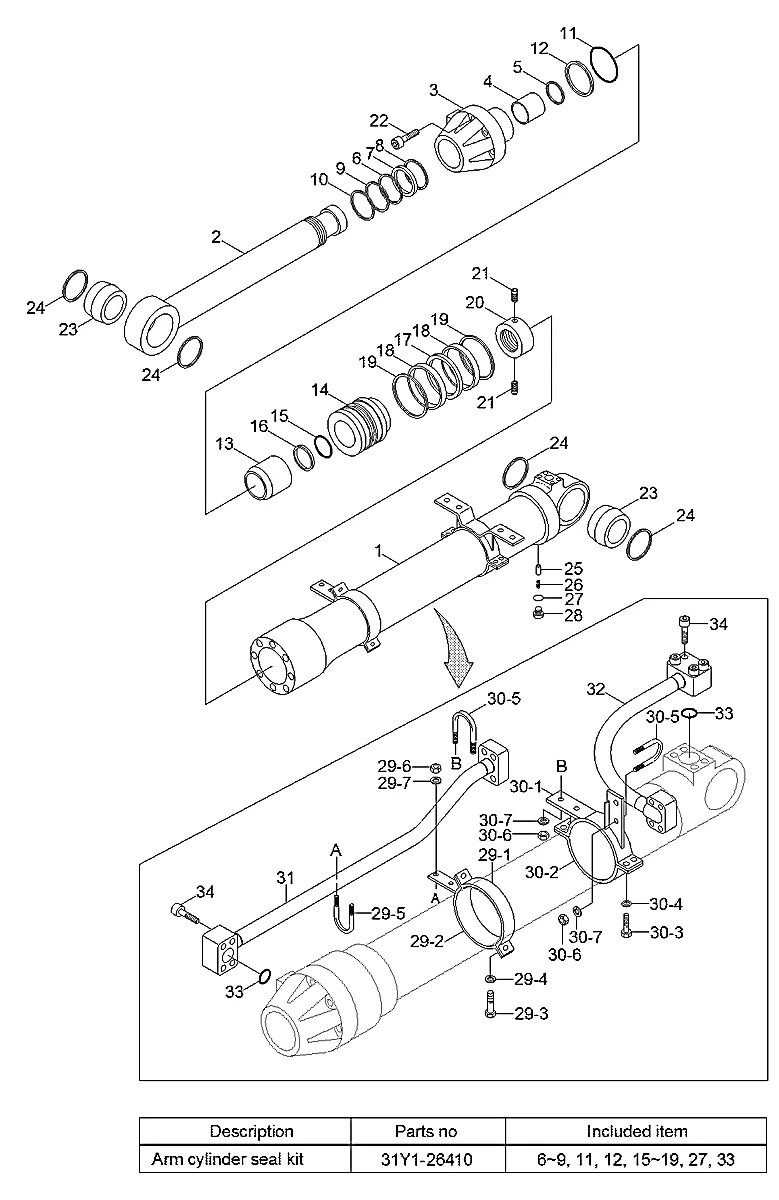 S642-181003 Escavadeira de esteiras Hyundai R510LC-7