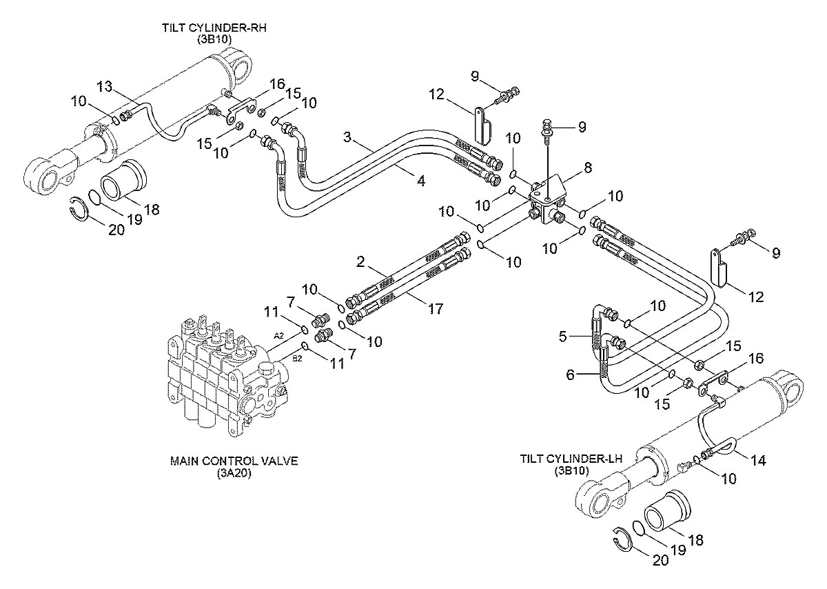 Y172-004001 Empilhadeira Hyundai 50-60-70DS-7E