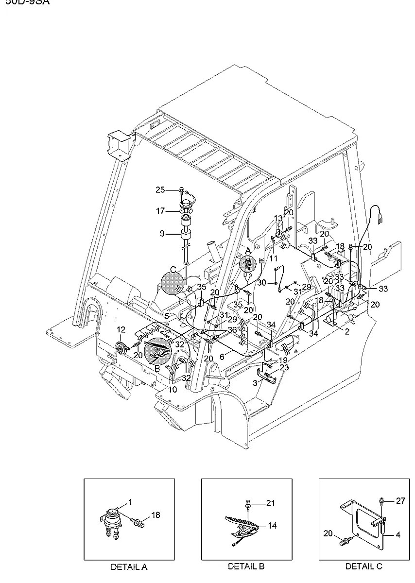 21FV-40141 Empilhadeira Hyundai 35-40-45-50D-9SA