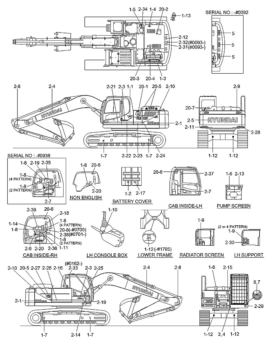 91Q6-10014 Escavadeira de esteiras Hyundai R210LC-9