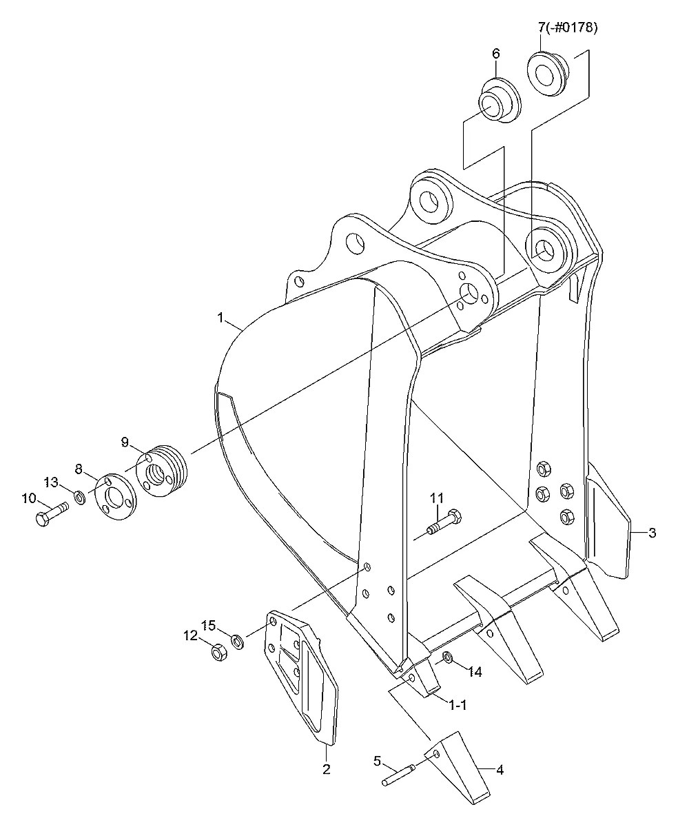 61E3-32101 Escavadeira de rodas Hyundai R130W-3
