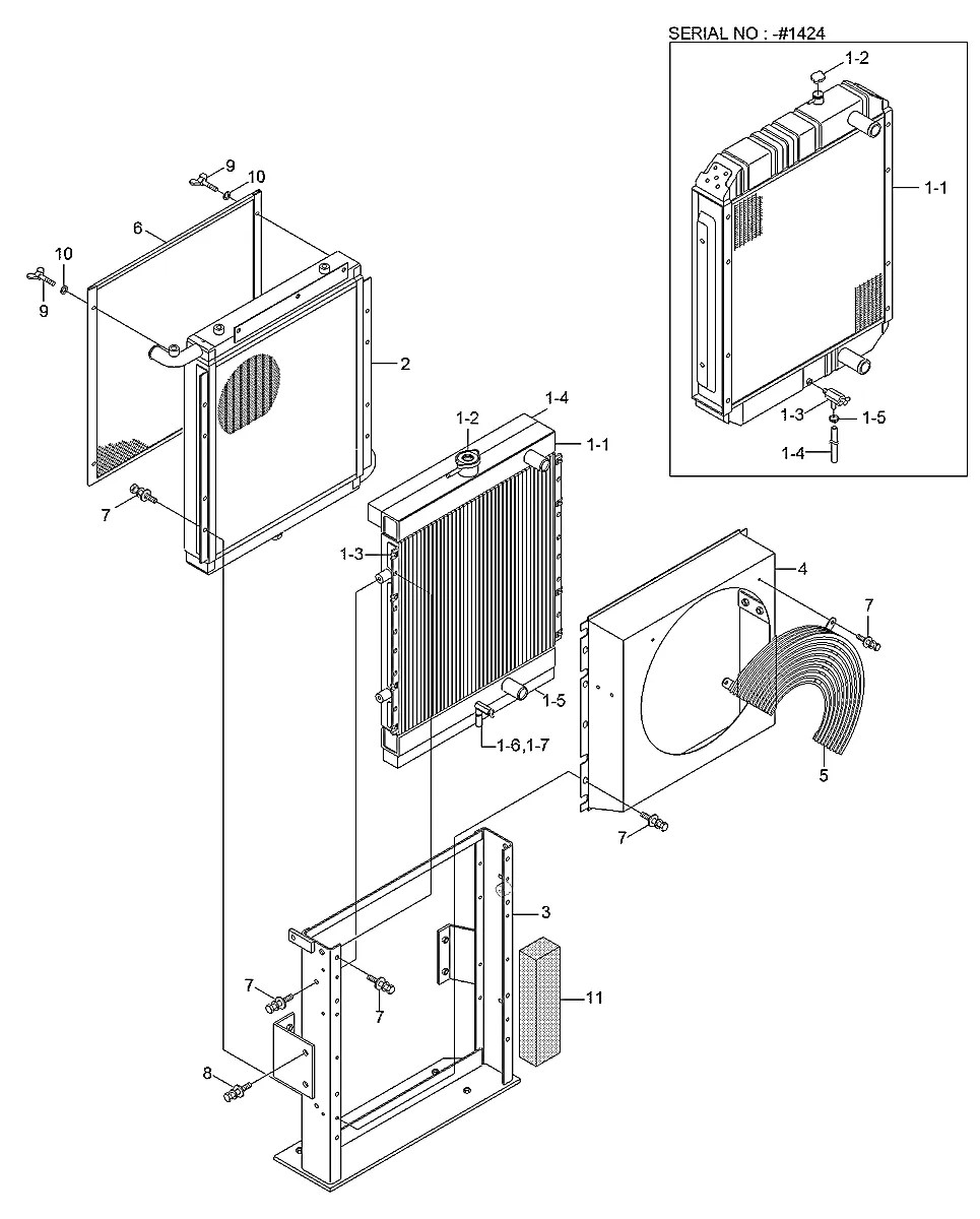 11N1-42101 Escavadeira de esteiras Hyundai R80-7