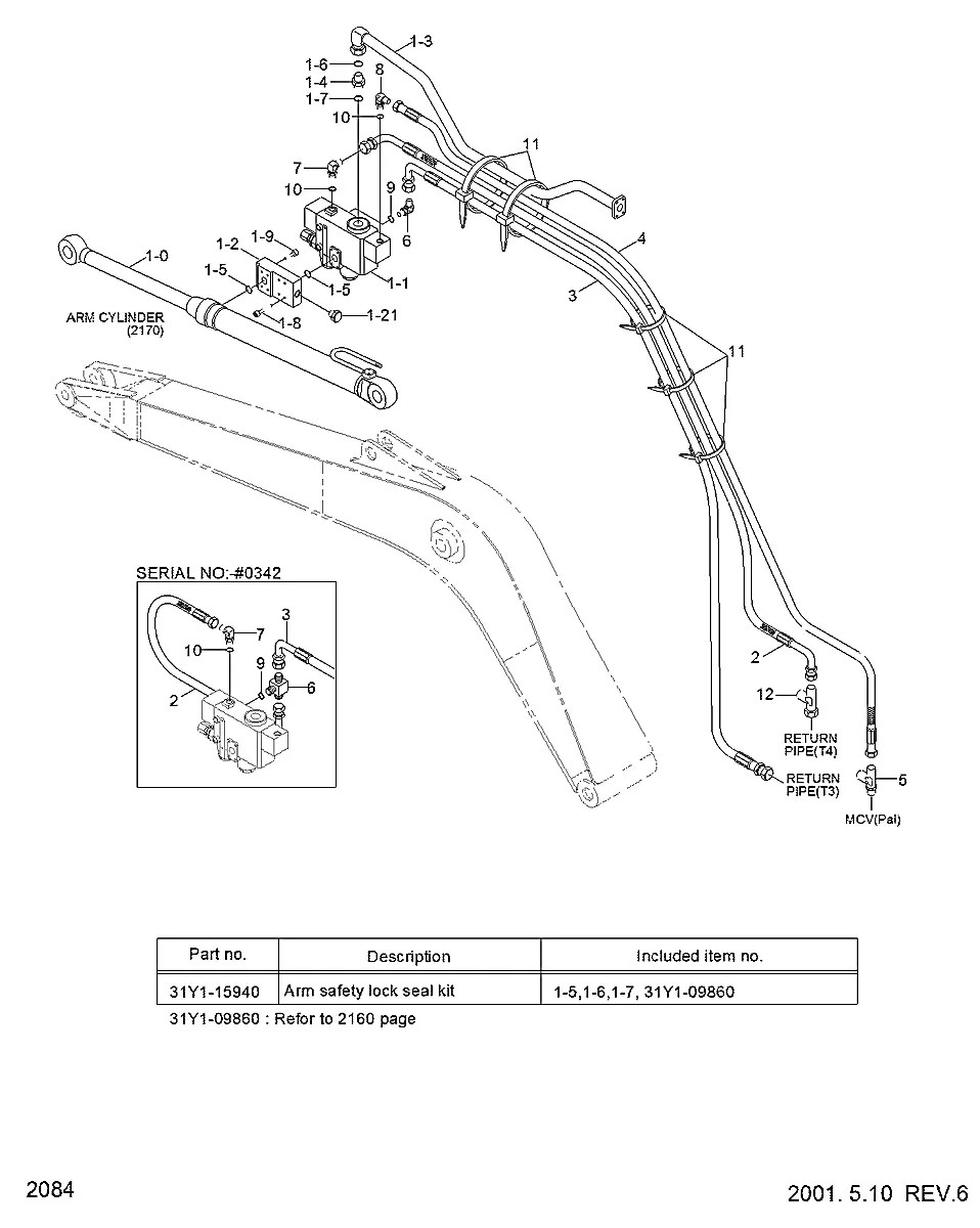 P420-082164 Escavadeira de esteiras Hyundai R250LC-3